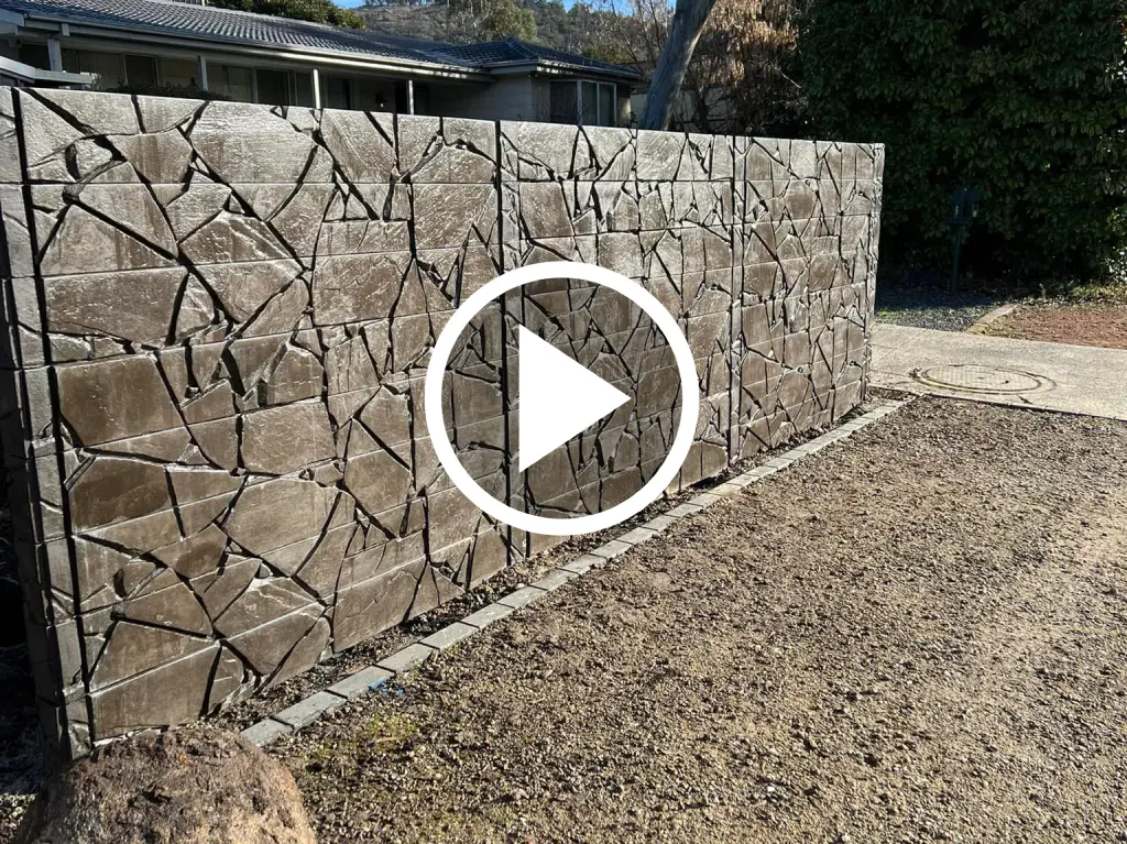 concrete sleeper privacy wall specialist in Canberra